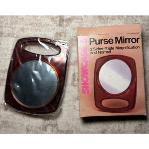 Vintage Showcase Vistron Pro 2-Sided Magnifying Purse Mirror New in box